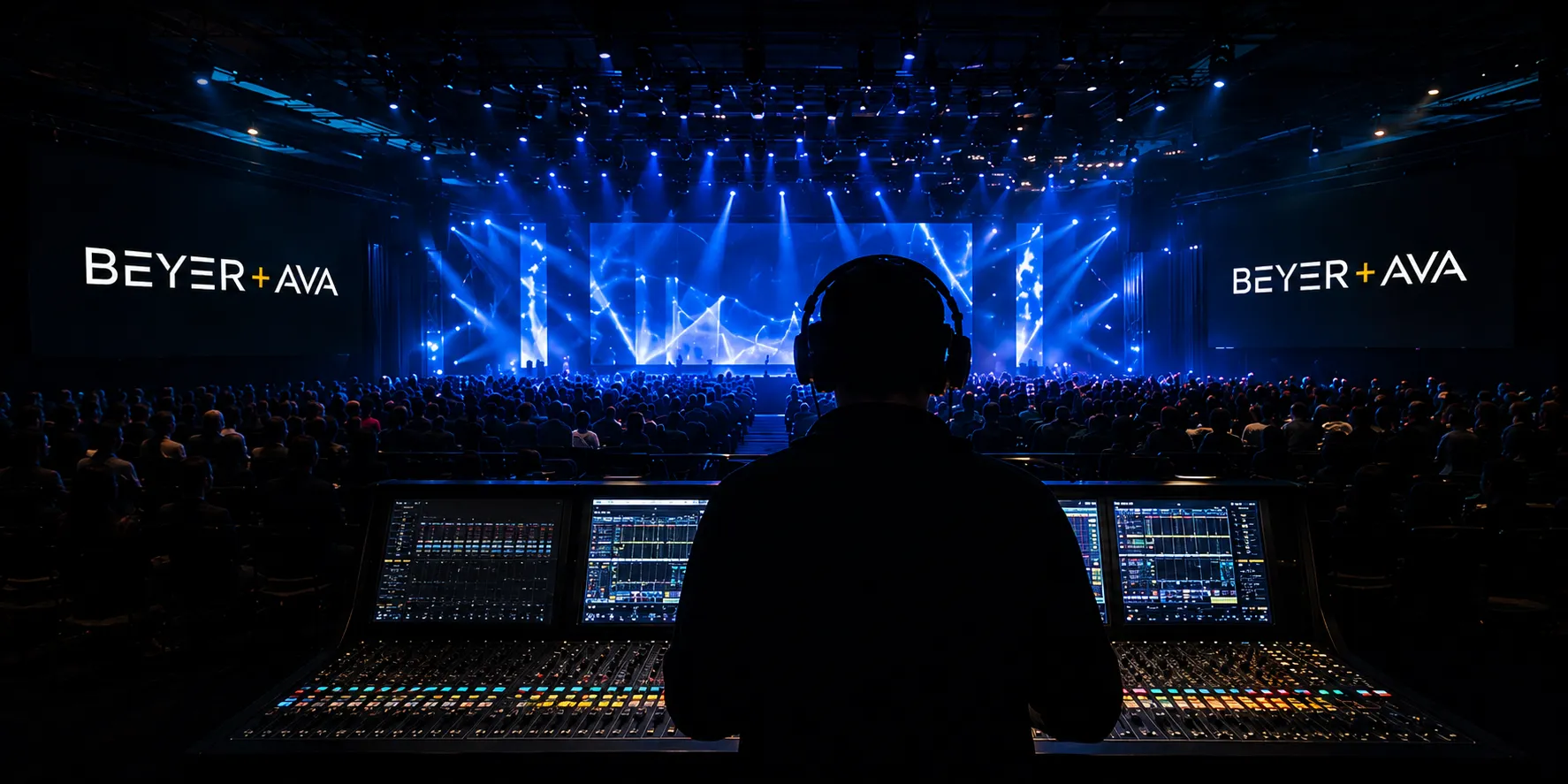Audience watching a BEYER + AVA stage production